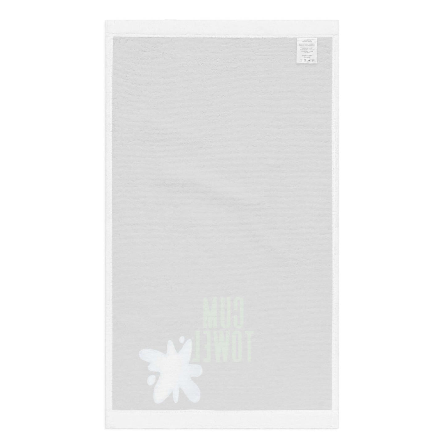 Cum Hand Towel | Emerald on Black featuring a soft cotton texture and stylish design, perfect for bathroom decor.