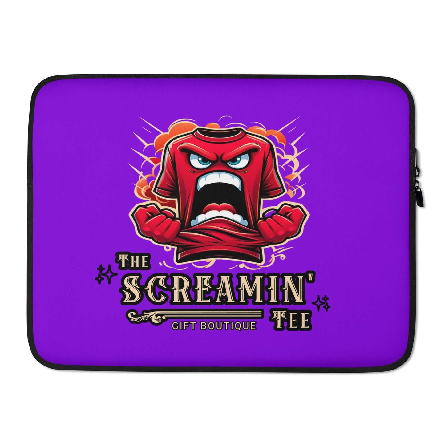 The Logo Laptop Sleeve | Tanzanite featuring a vibrant purple design with bold graphic elements.