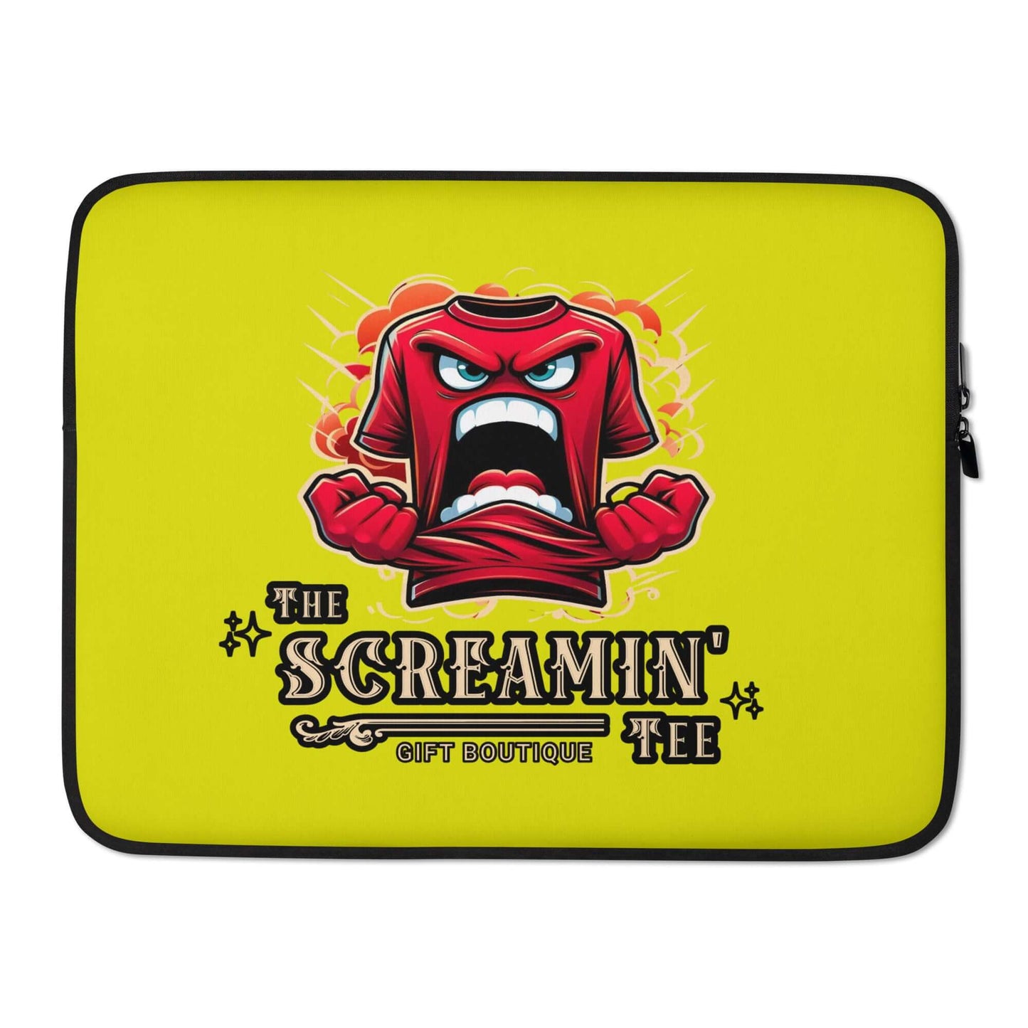 The Logo Laptop Sleeve | Citrine with vibrant yellow color and bold graphic design for laptop protection.