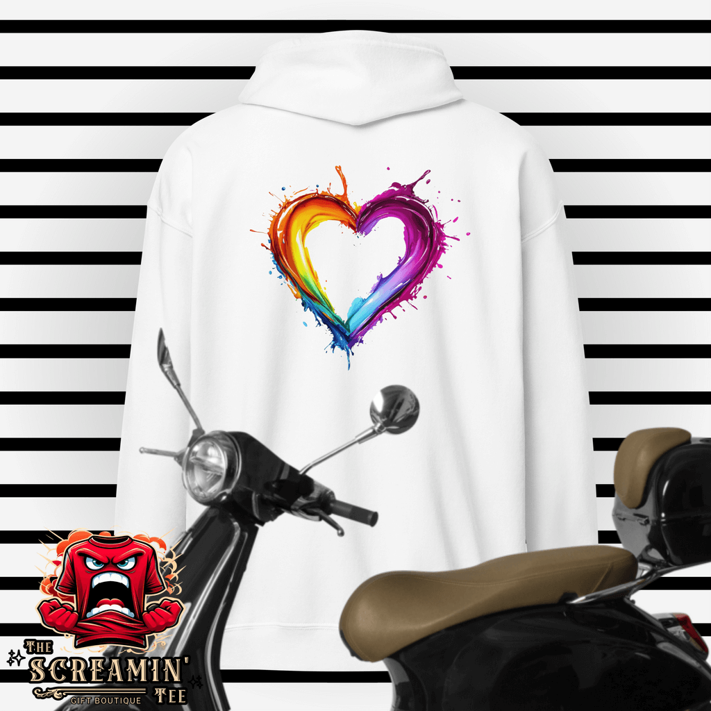 Painted Heart Zip Hoodie