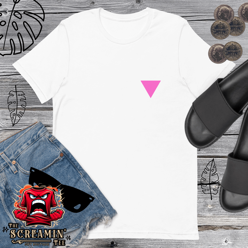 CLOSETS/CLOTHES (PINK TRIANGLE) UNISEX TSHIRT - The Screamin' Tee