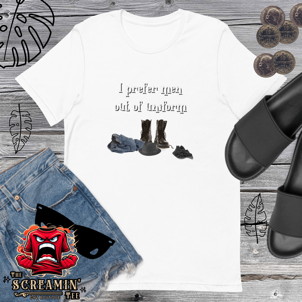 MEN IN UNIFORM UNISEX TSHIRT - The Screamin' Tee