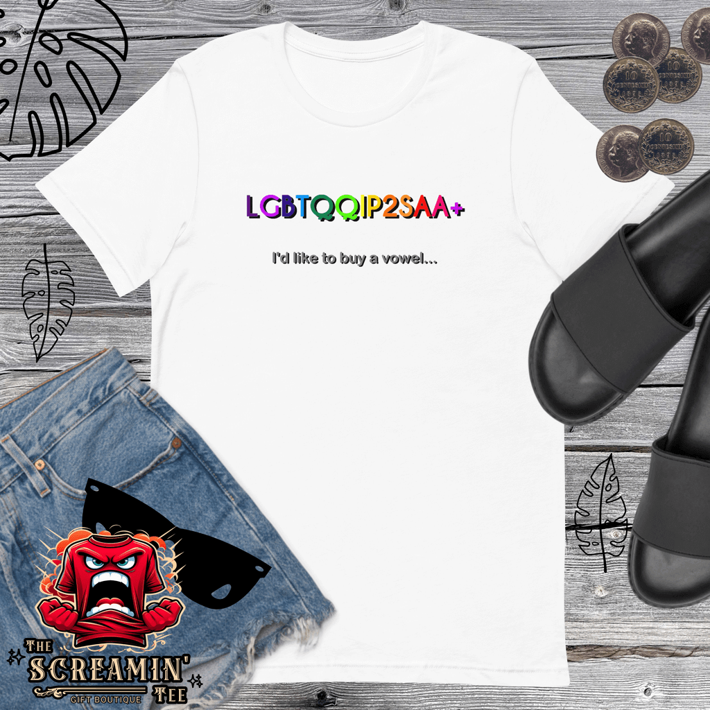 BUY A VOWEL UNISEX TSHIRT - The Screamin' Tee