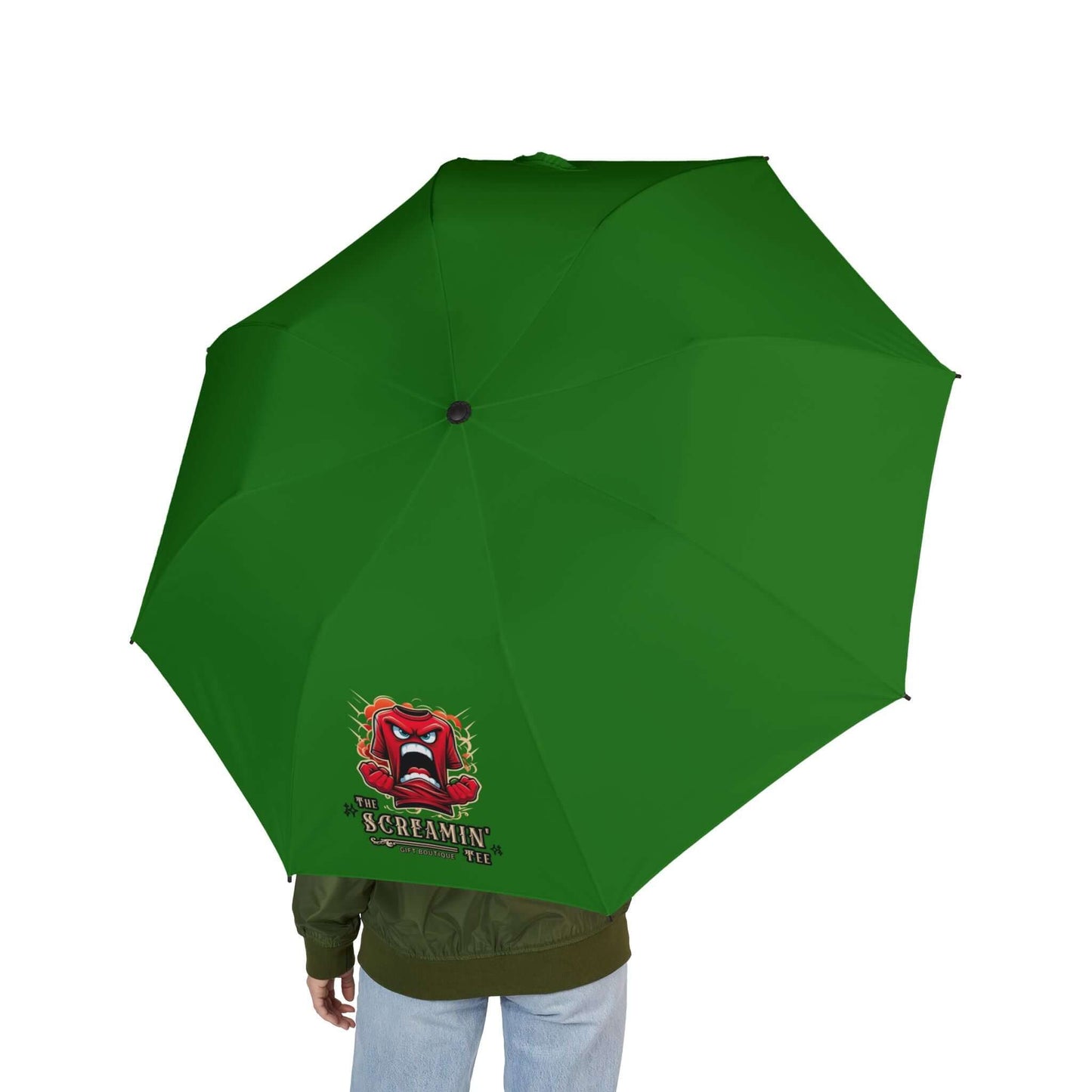 The Screamin' Tee Foldable Umbrella | Emerald