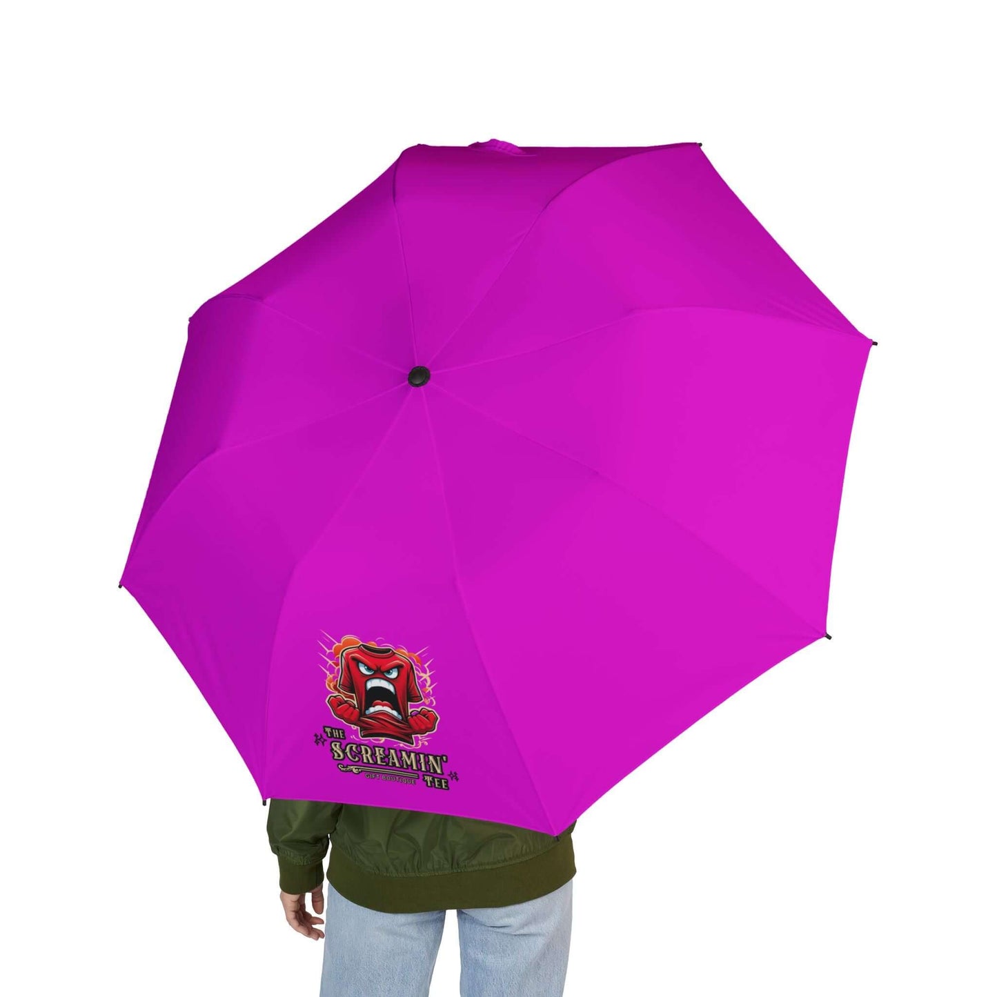 The Screamin' Tee Foldable Umbrella | Garnet