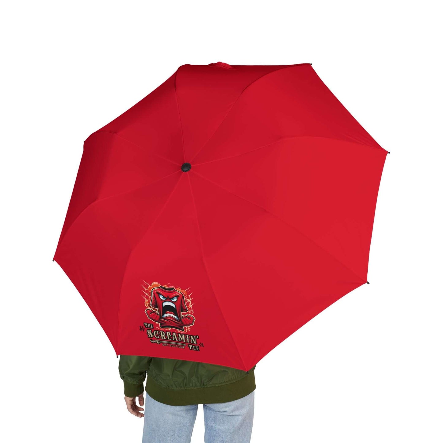 The Screamin' Tee Foldable Umbrella | Ruby
