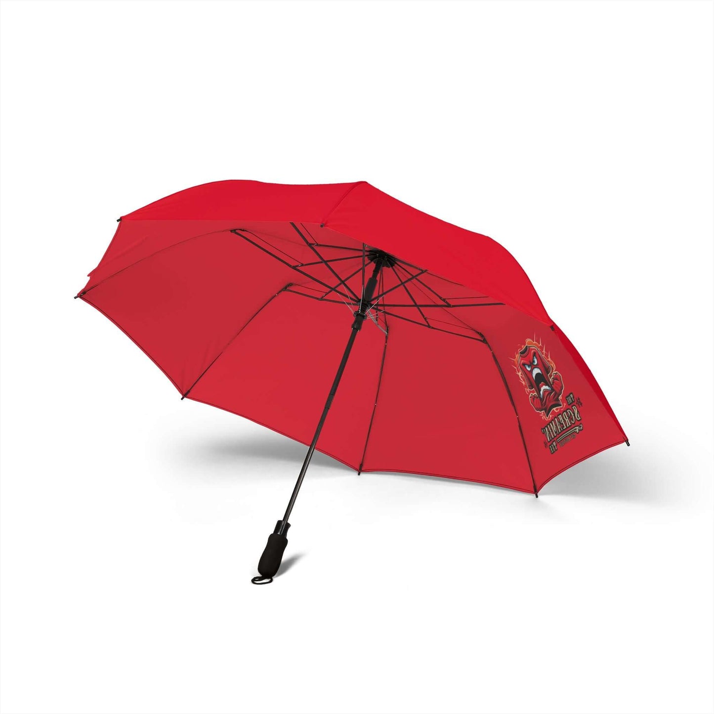 The Screamin' Tee Foldable Umbrella | Ruby