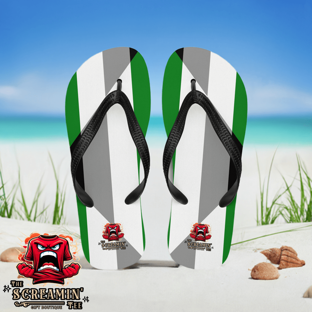 Aegoromantic Pride Flip Flops