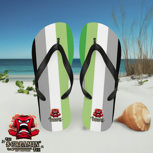 Aromantic Pride Flip Flops