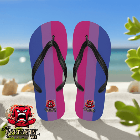 Bisexual Pride Flip Flops