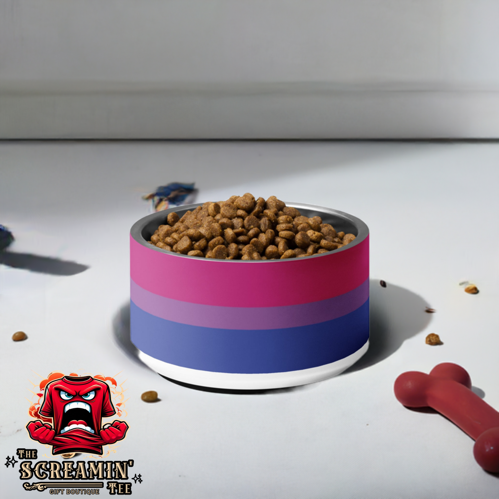 BISEXUAL PRIDE PET BOWL - 18OZ - The Screamin' Tee