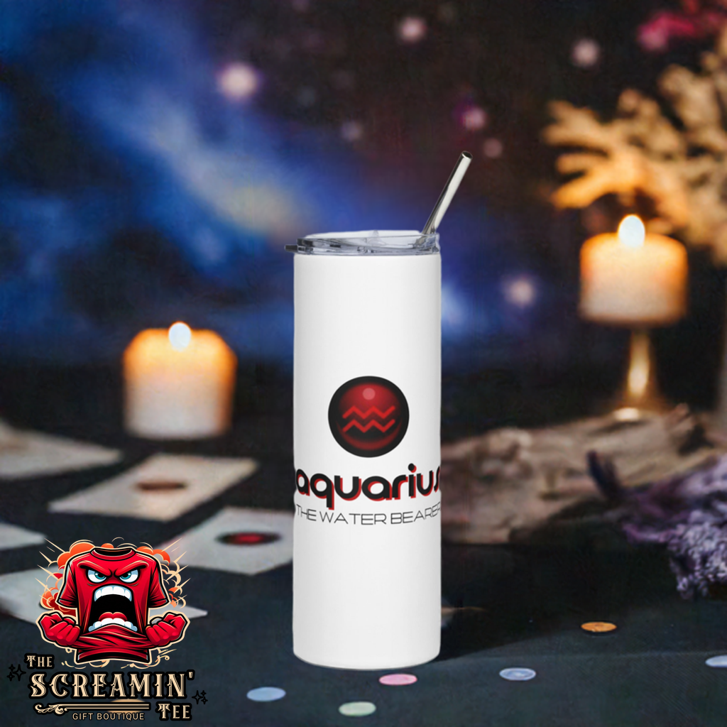 CABOCHON ZODIAC TUMBLER - AQUARIUS - The Screamin' Tee