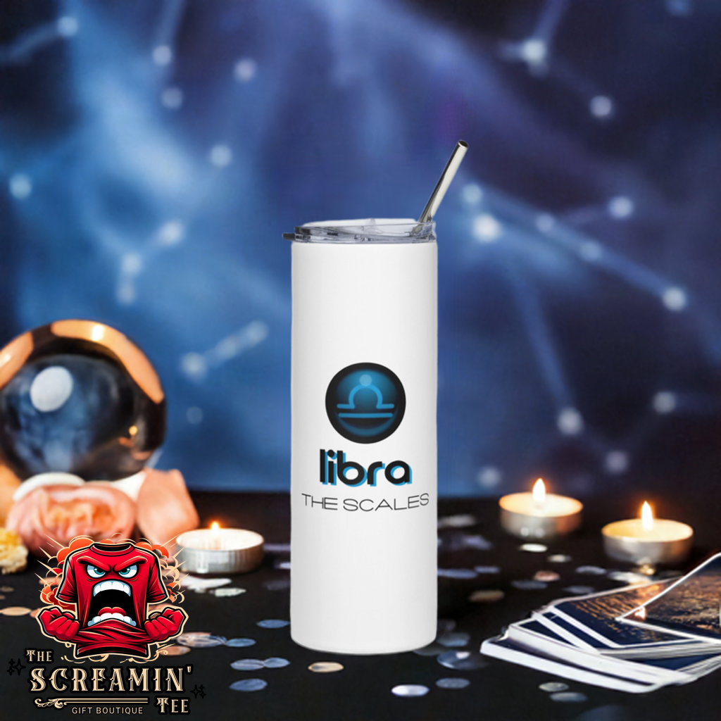 CABOCHON ZODIAC TUMBLER - LIBRA - The Screamin' Tee