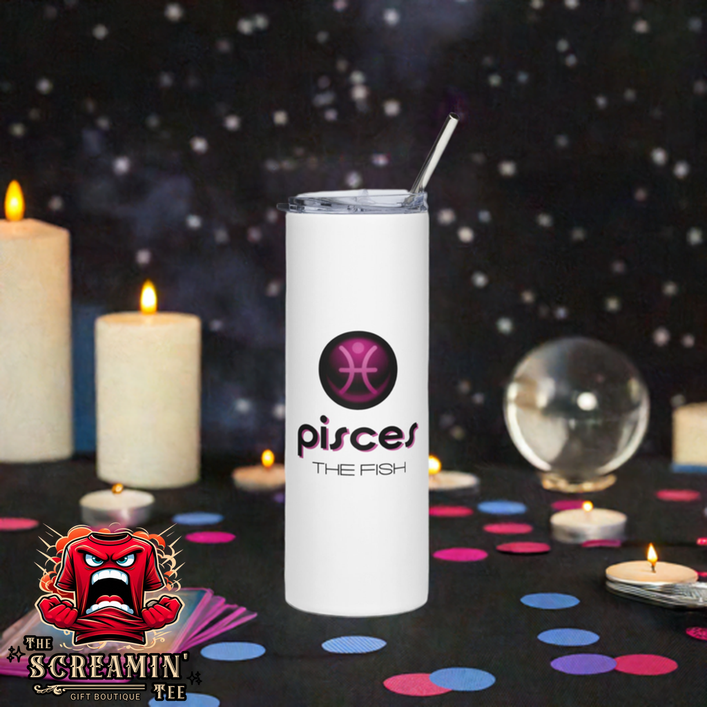 CABOCHON ZODIAC TUMBLER - PISCES - The Screamin' Tee