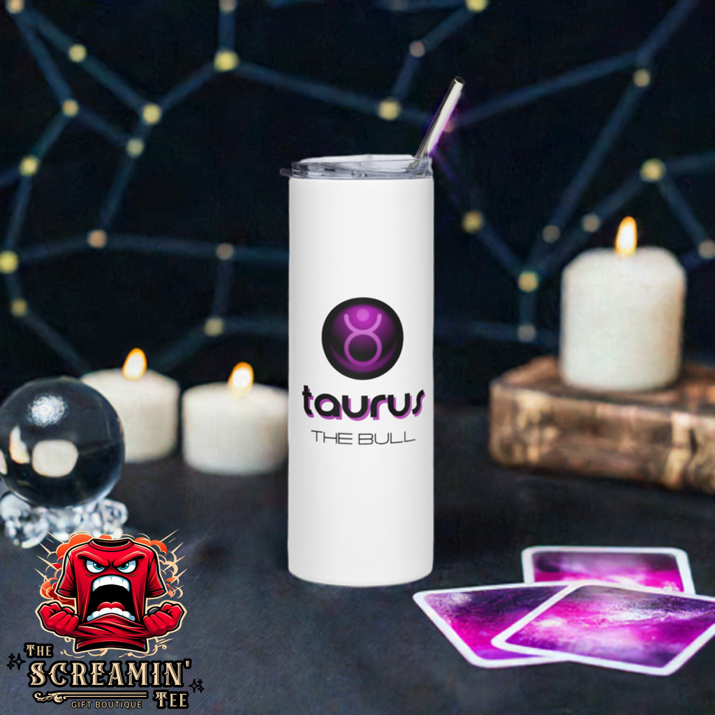 CABOCHON ZODIAC TUMBLER - TAURUS - The Screamin' Tee