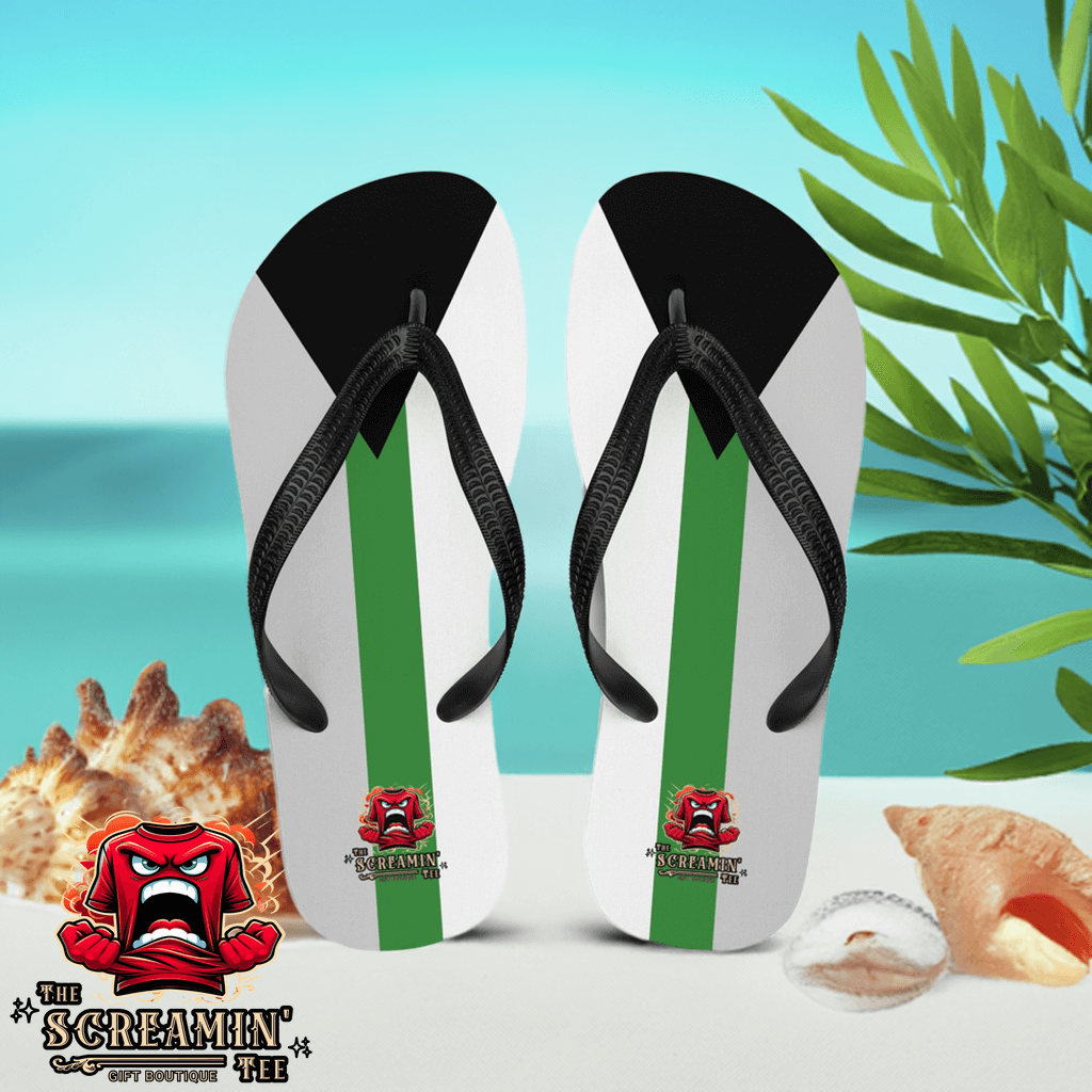 Demiromantic Pride Flip Flops