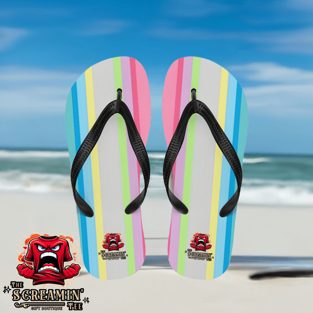 Gender Questioning Pride Flip Flops