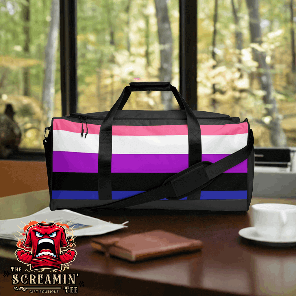 GENDERFLUID GENDERFLEXIBLE PRIDE DUFFLE BAG