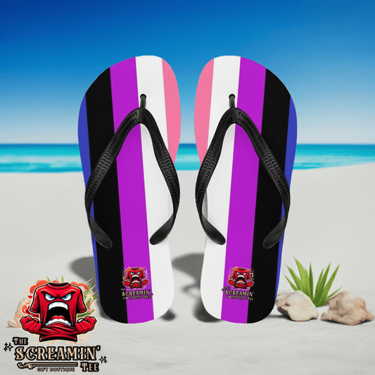 Genderfluid Genderflexible Pride Flip Flops