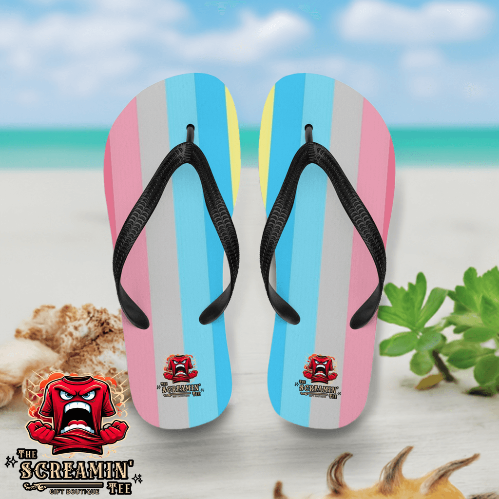 Genderflux Pride Flip Flops