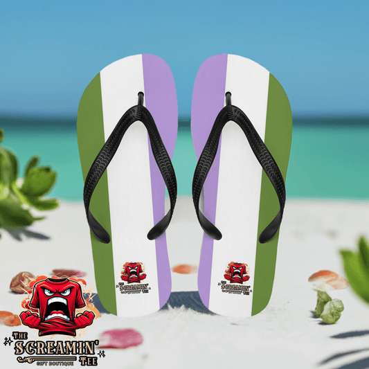 Genderqueer Pride Flip Flops