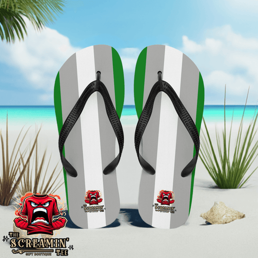Grayromantic Pride Flip Flops