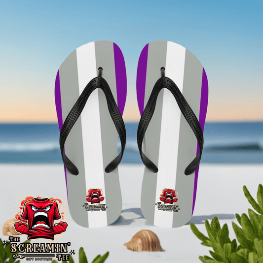 Graysexual Pride Flip Flops
