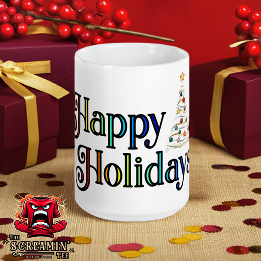 HAPPY HOLIDAYS MUG - RAINBOW