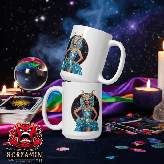 Haus Of Zodiac Mug | Go-Tya Glamour (Capricorn) featuring a stylish design with vibrant colors.