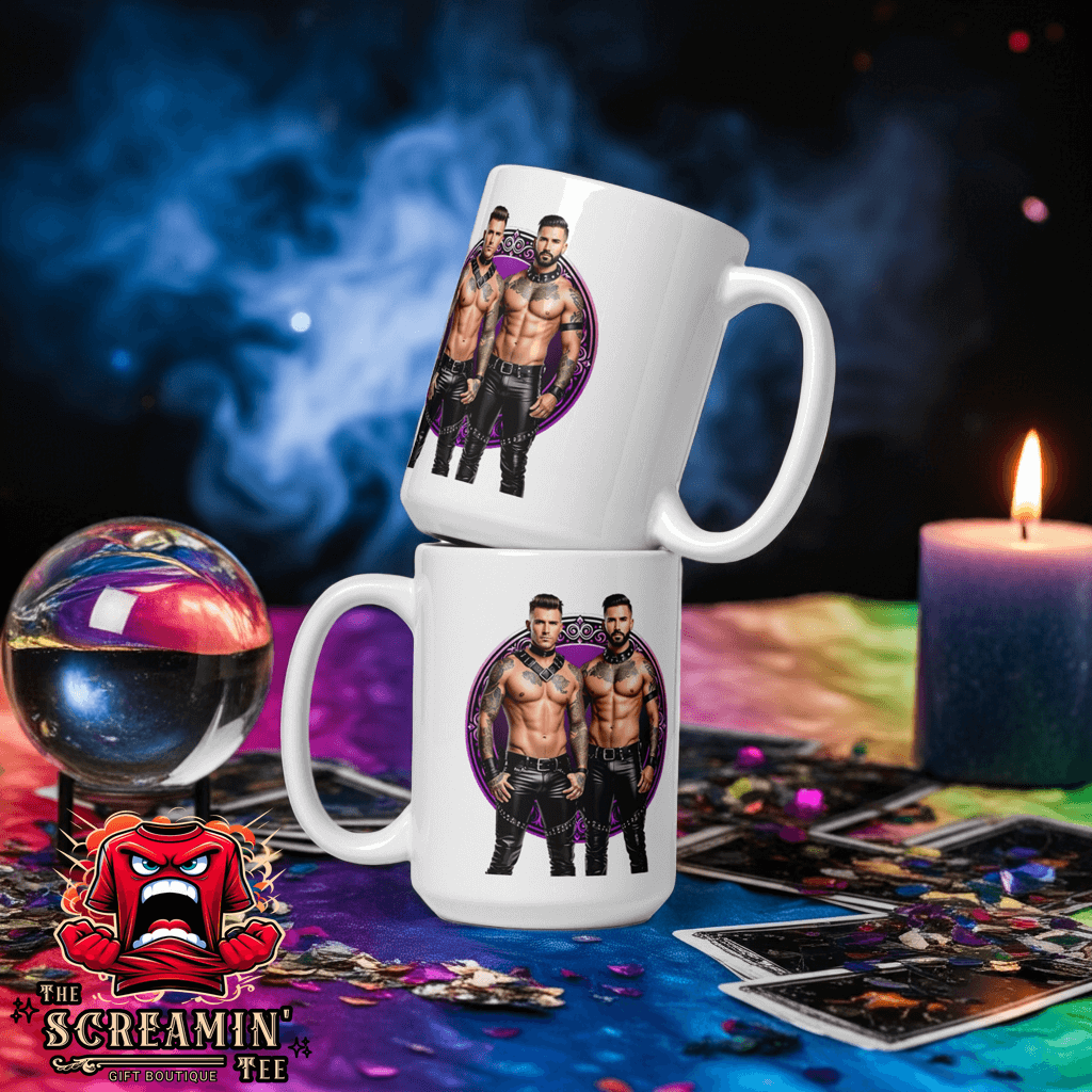Haus Of Zodiac Mug | Leathermen Indigo & Koi (Pisces) featuring vibrant design and sturdy ceramic material.