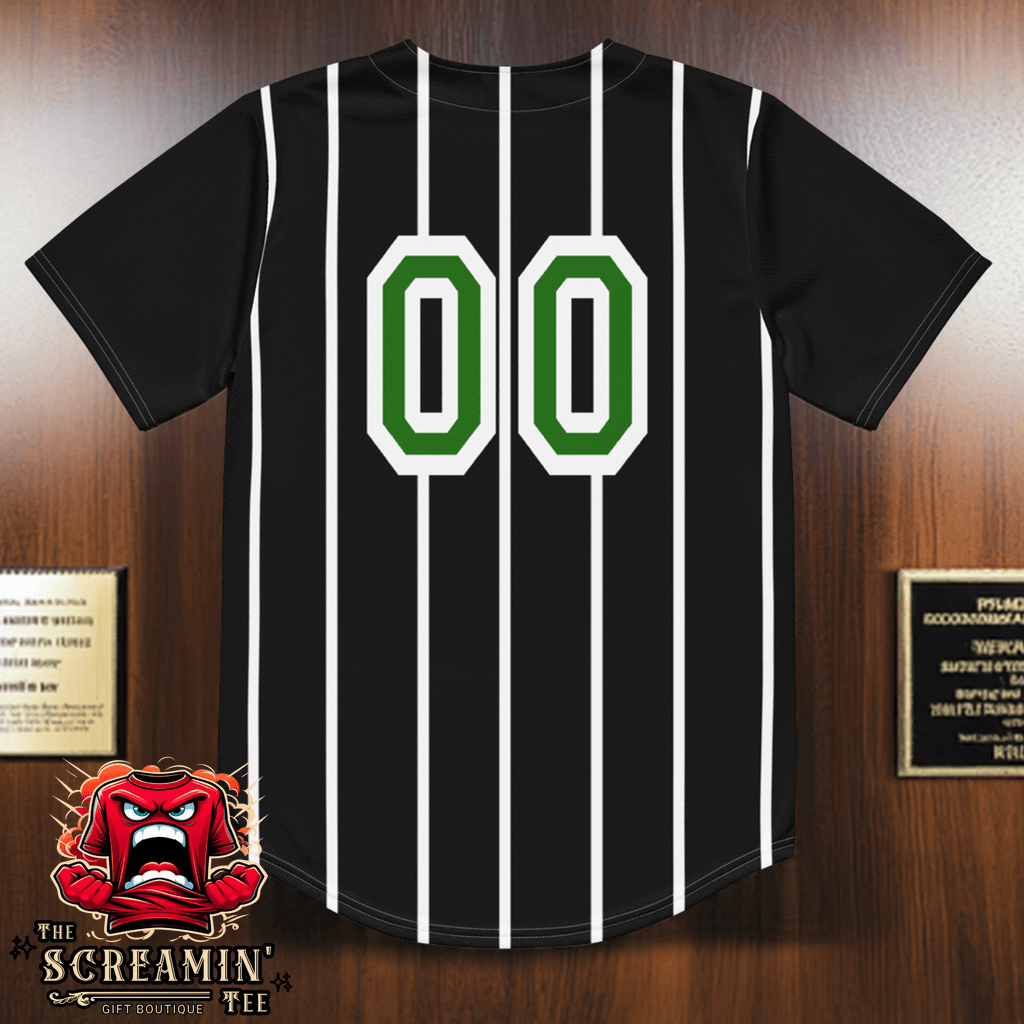 The Screamin' Tee Baseball Jersey | Emerald Logo (Black)