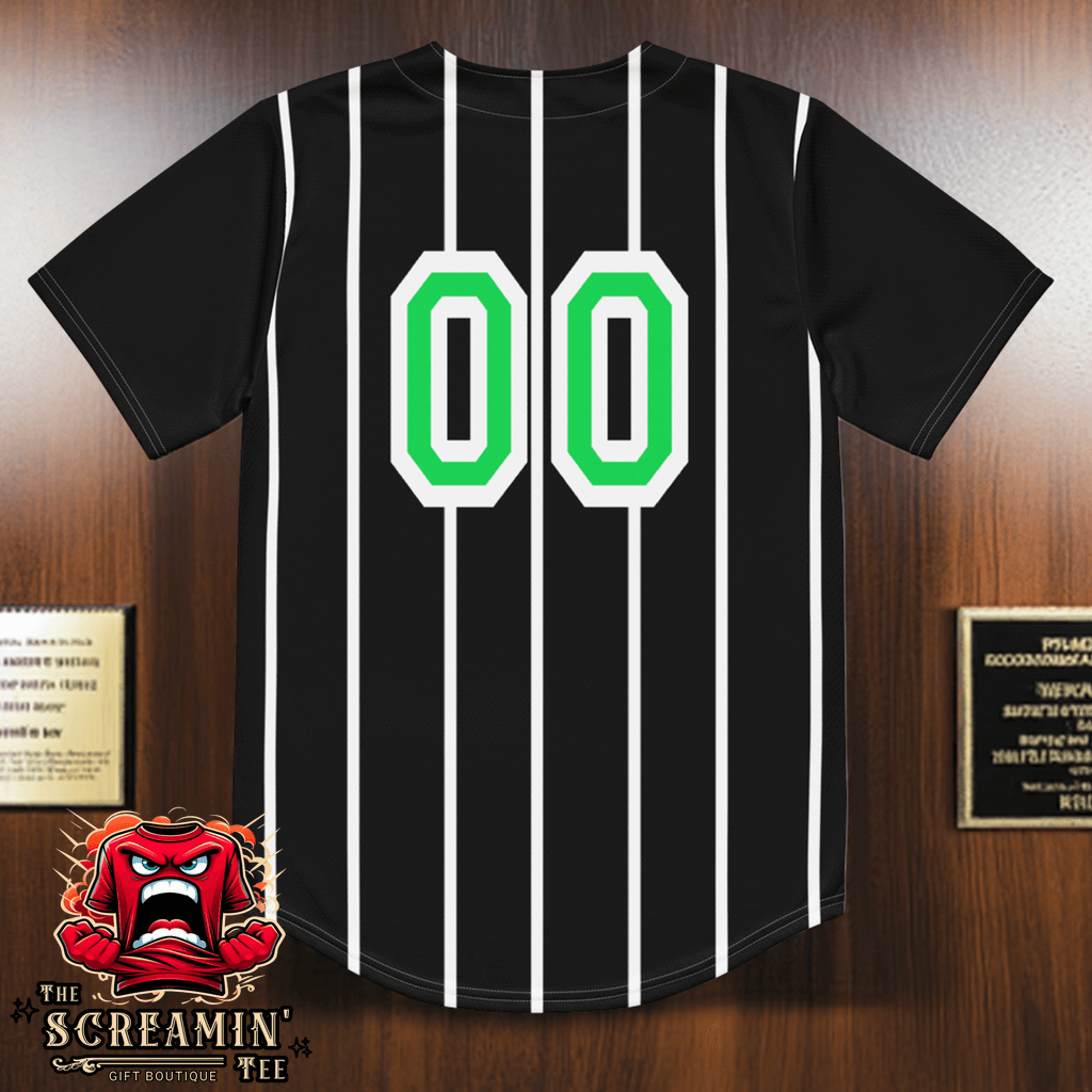 The Screamin' Tee Baseball Jersey | Peridot Logo (Black)