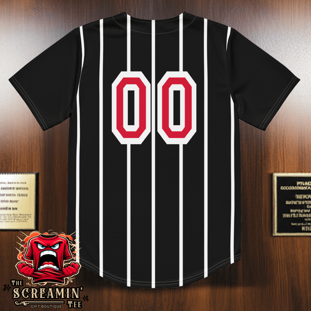 The Screamin' Tee Baseball Jersey | Ruby Logo (Black)