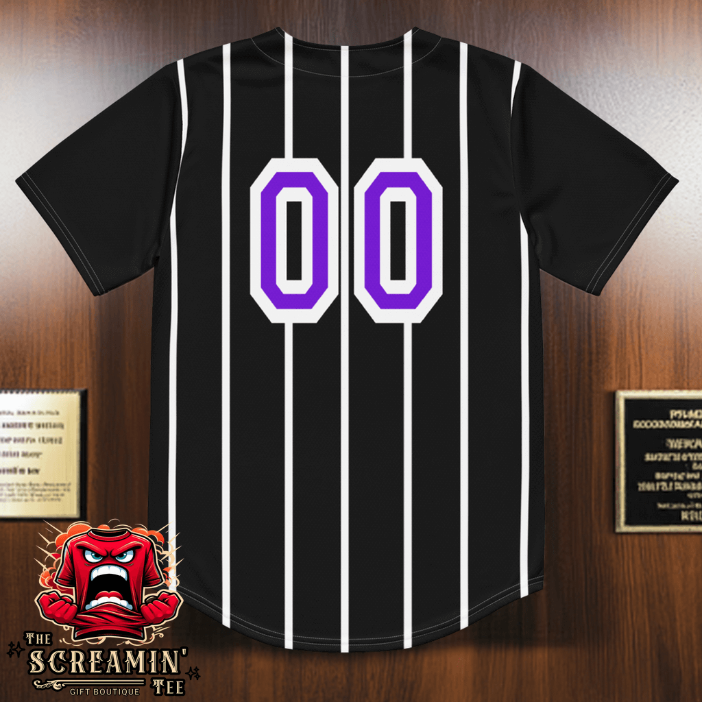 The Screamin' Tee Baseball Jersey | Tanzanite Logo (Black)