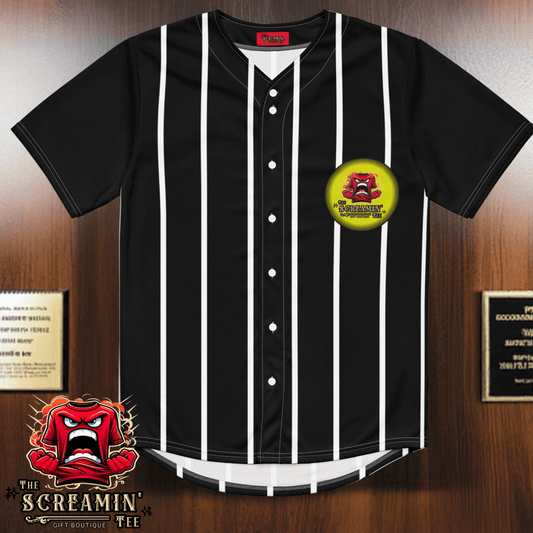 The Screamin' Tee Baseball Jersey | Ctrine Logo (Black)