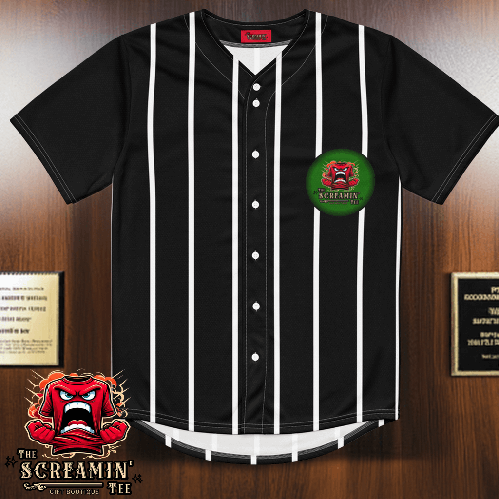The Screamin' Tee Baseball Jersey | Emerald Logo (Black)