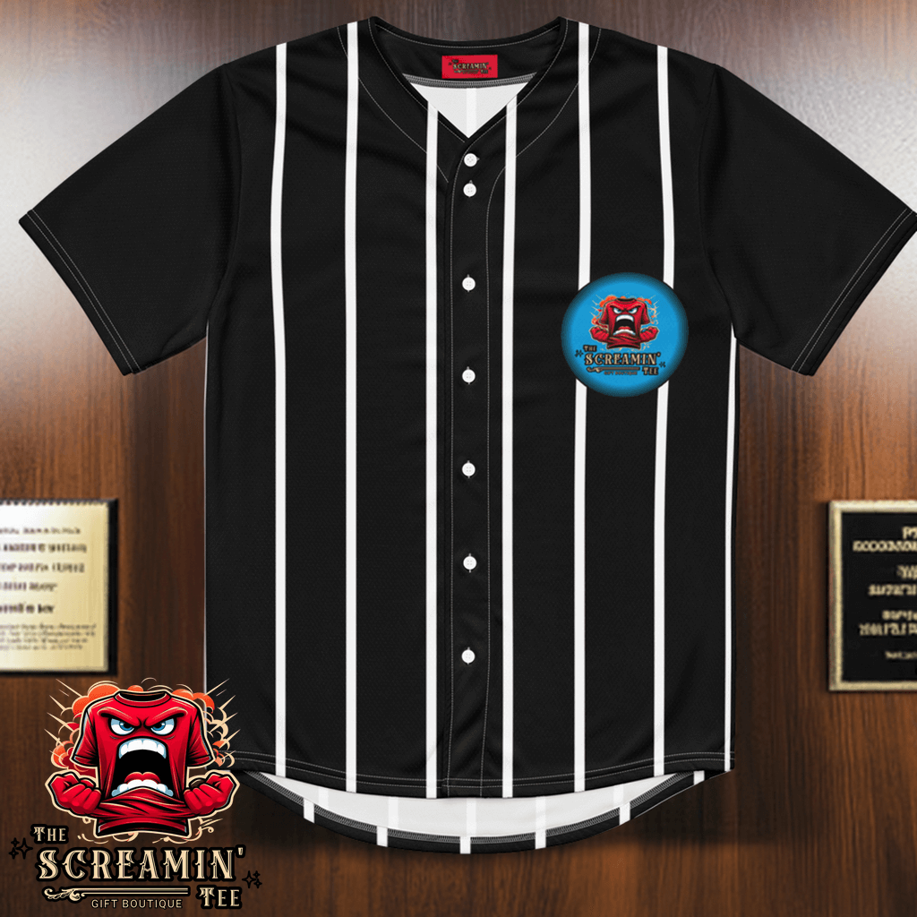 The Screamin' Tee Baseball Jersey | Lapis Logo (Black)