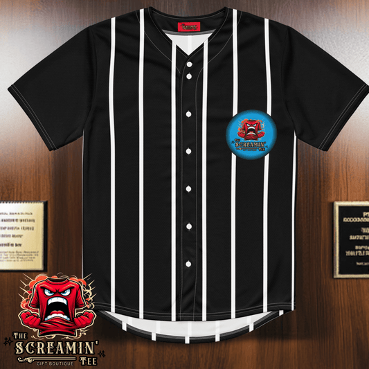The Screamin' Tee Baseball Jersey | Lapis Logo (Black)