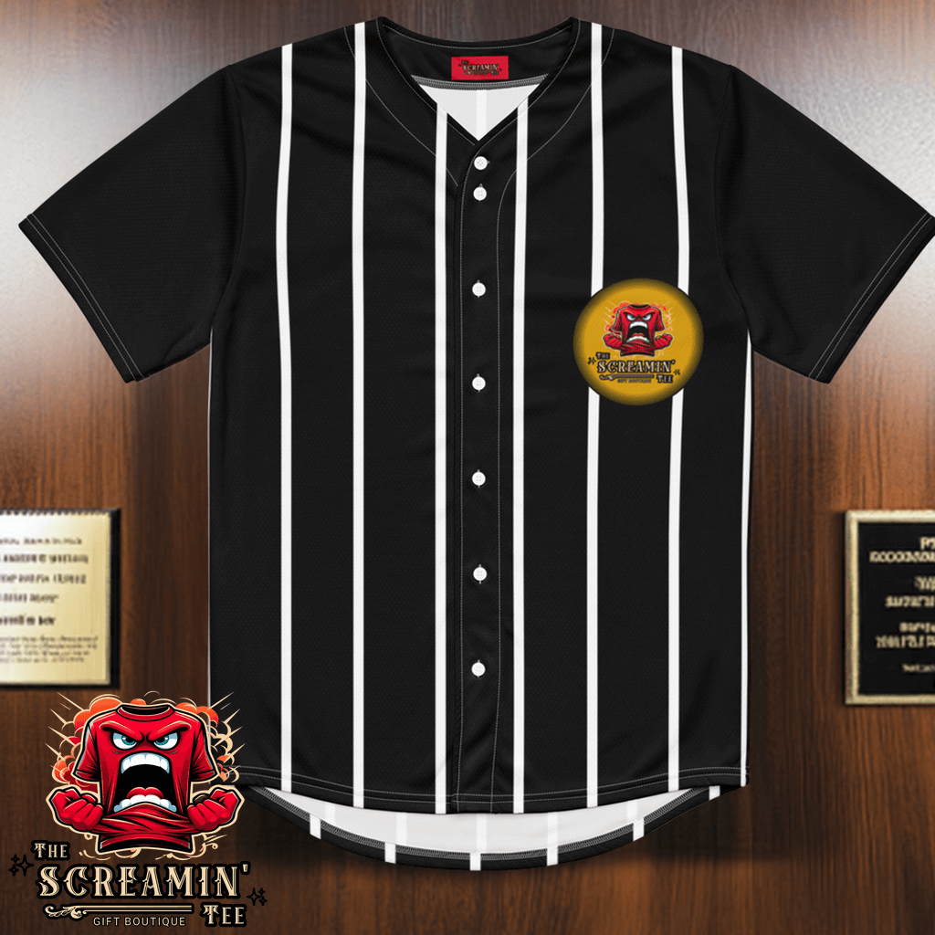 The Screamin' Tee Baseball Jersey | Topaz Logo (Black)