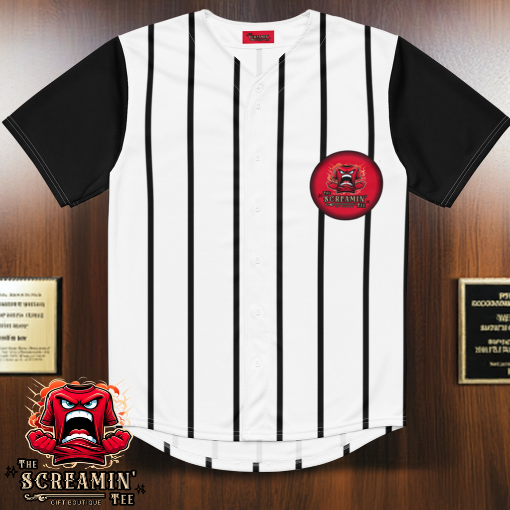 THE BASEBALL JERSEY - RUBY LOGO - The Screamin' Tee