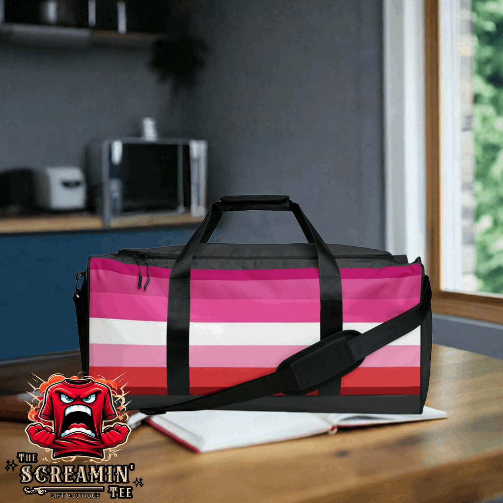 LESBIAN FEMME PRIDE DUFFLE BAG