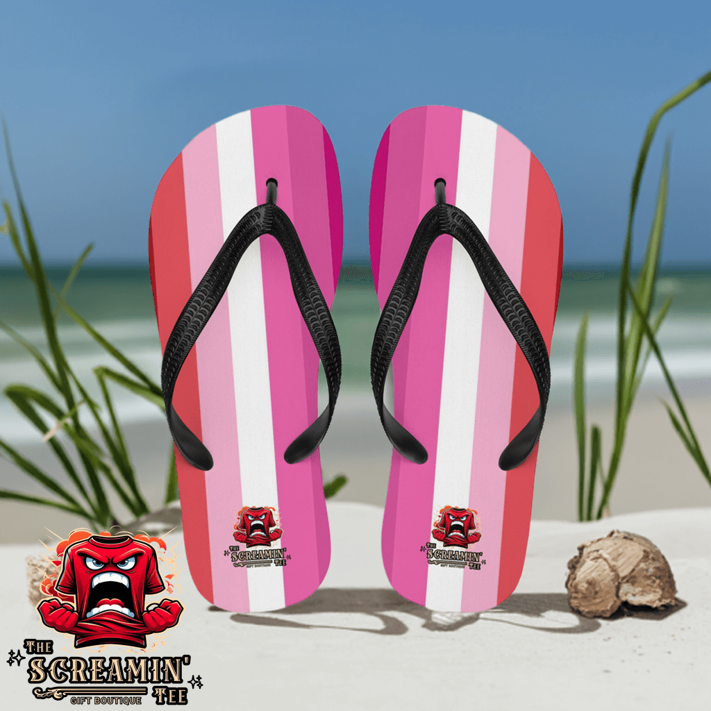 Lesbian Femme Pride Flip Flops