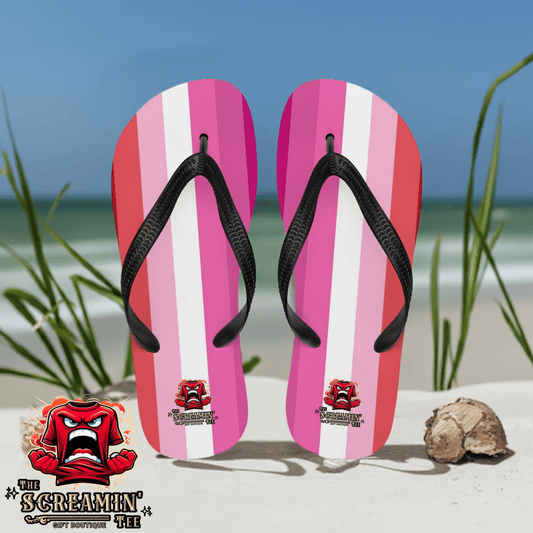 Lesbian Femme Pride Flip Flops