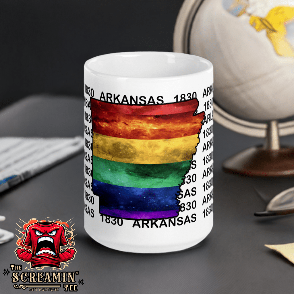 LGBTQ STATES MUG - ARKANSAS - The Screamin' Tee