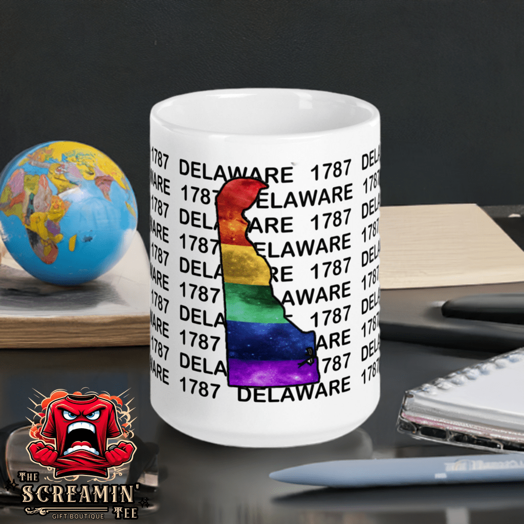 LGBTQ STATES MUG - DELAWARE - The Screamin' Tee