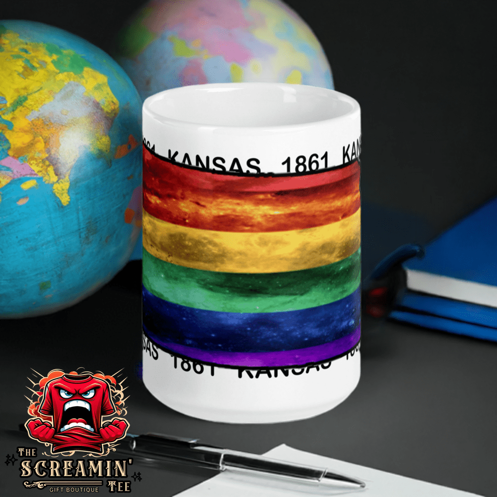 LGBTQ STATES MUG - KANSAS - The Screamin' Tee