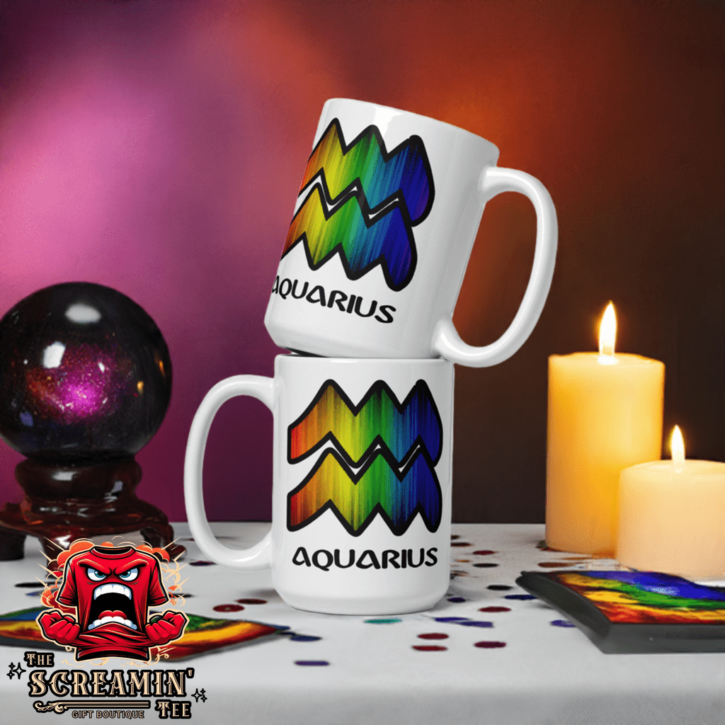 LGBTQ ZODIAC MUG - AQUARIUS - The Screamin' Tee