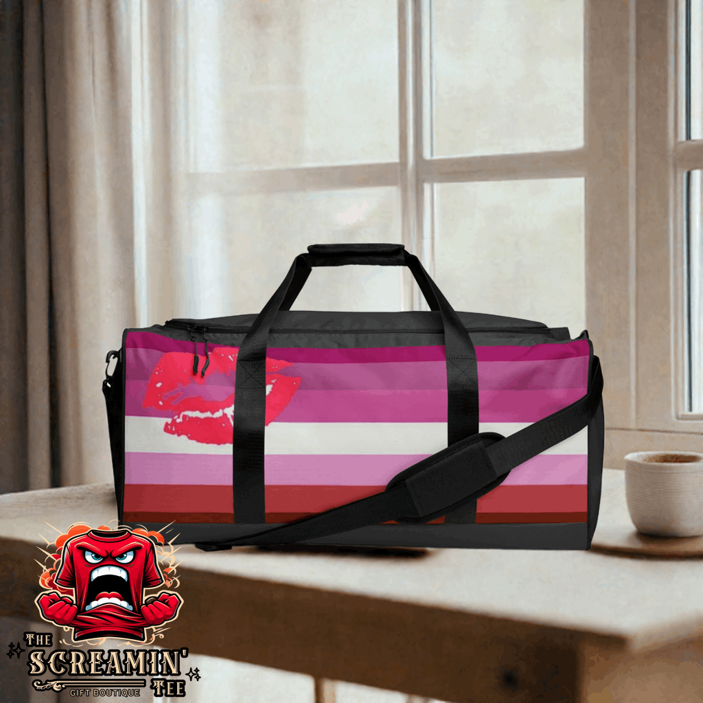 LIPSTICK LESBIAN PRIDE DUFFLE BAG