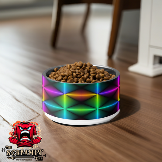 NEON PRISM PET BOWL - 18OZ - The Screamin' Tee