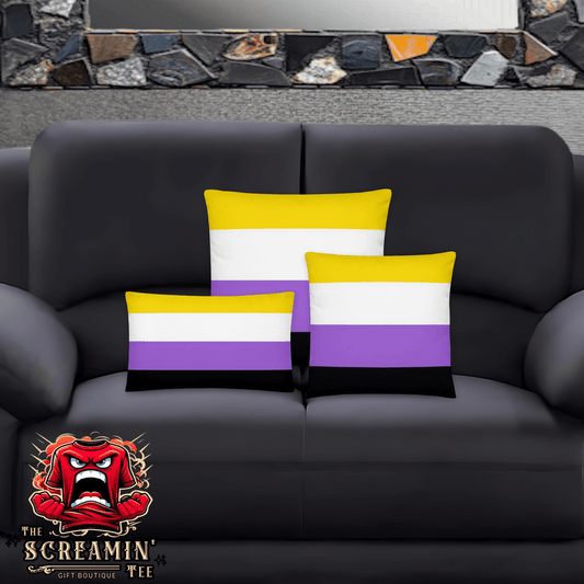 Nonbinary Pride Pillow